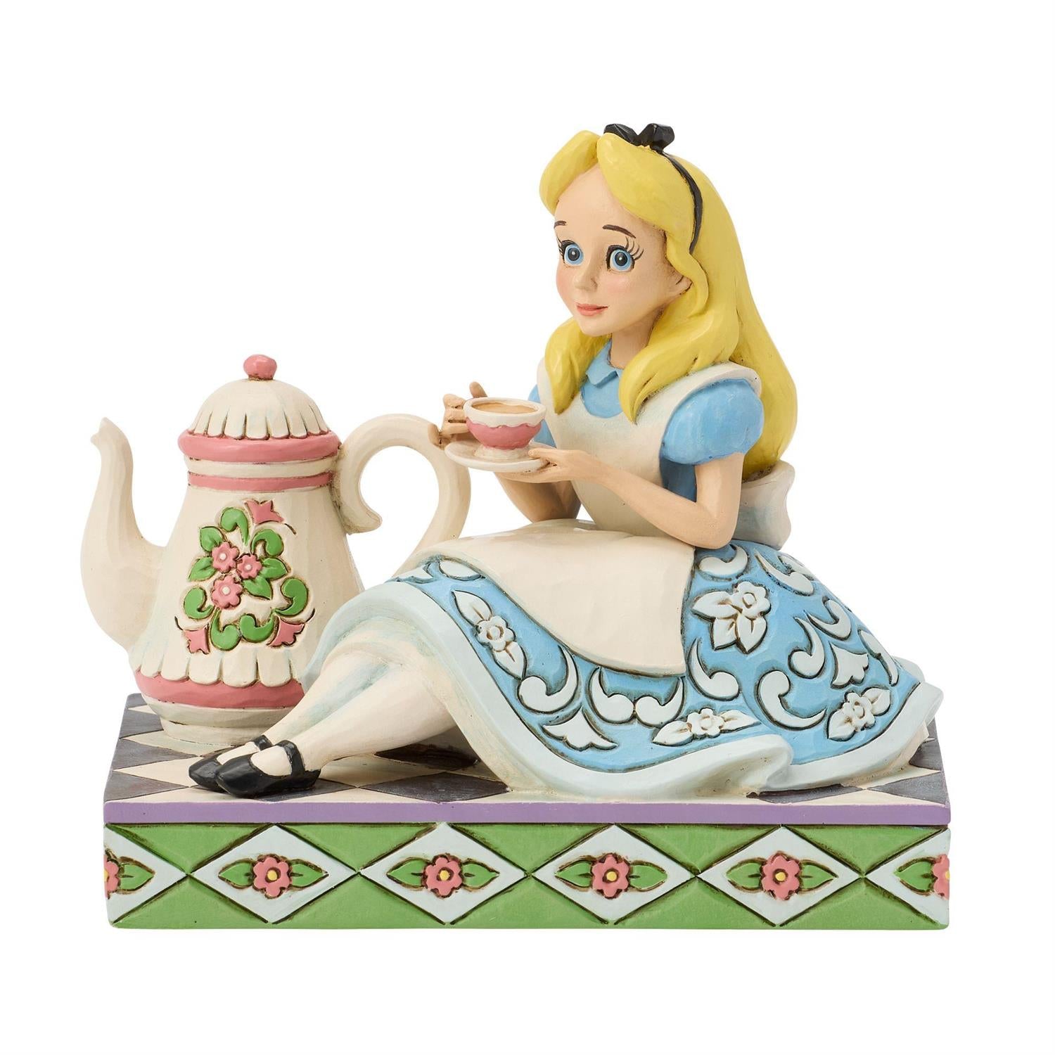 Jim Shore: Alice in Wonderland- Alice with Teapot Figurine