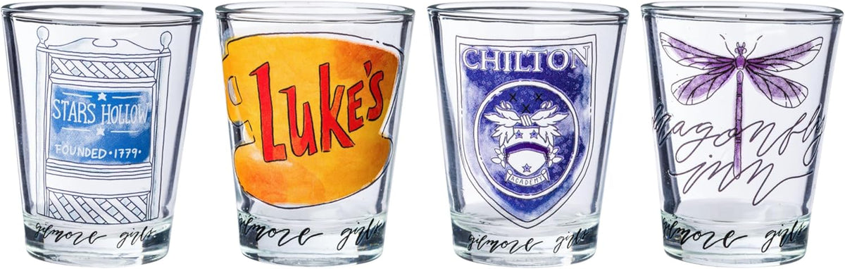 Gilmore Girls Locations 1.5oz. Shot Glass Set 4-Pack
