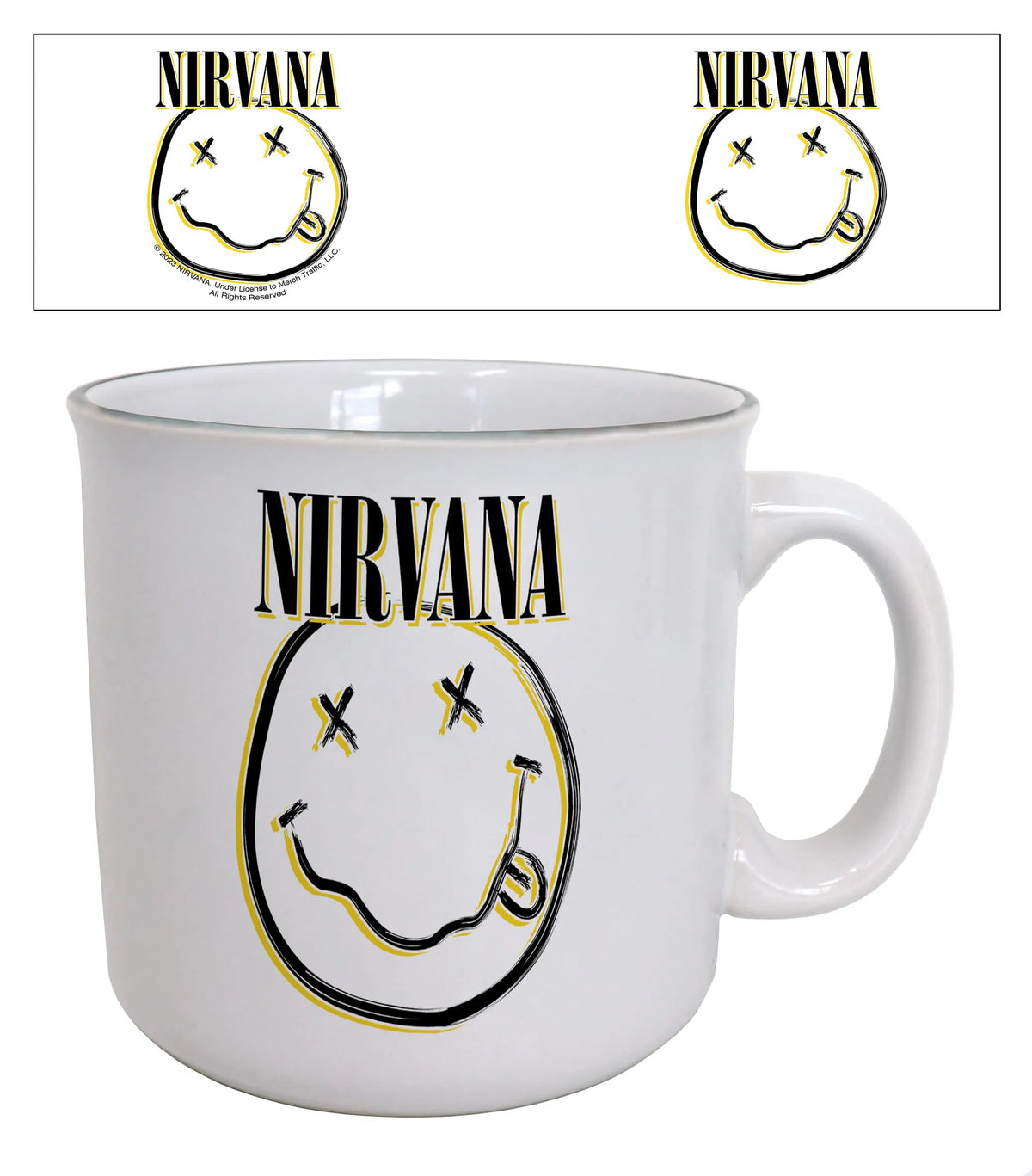 Nirvana- Smiley Camper Mug