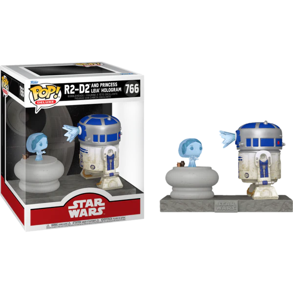Star Wars- R2-D2 w/ Princess Leia Hologram Deluxe Pop!