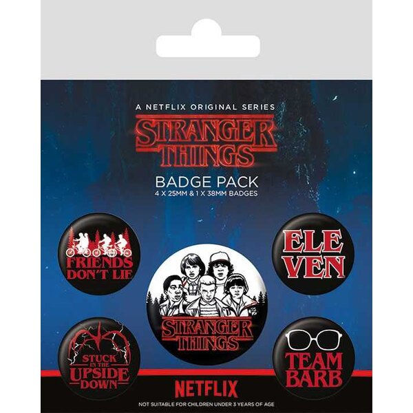 Stranger Things Buttons 5 Pack