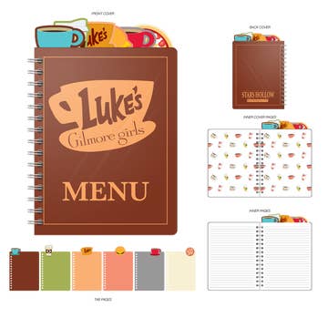Gilmore Girls Luke’s Menu Spiral 6-Tabbed Notebook (6.5x8.5)