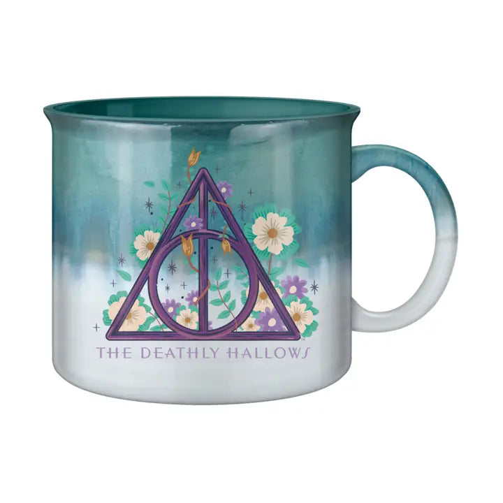 Harry Potter Flora/Fauna Deathly Hallows Reactive Glaze 20z Camper Mug