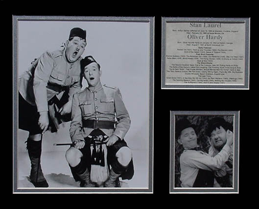 Laurel and Hardy Matted Photos
