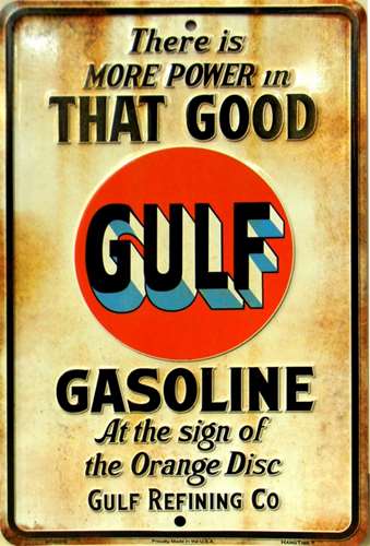 Gulf Good Gasoline Sign
