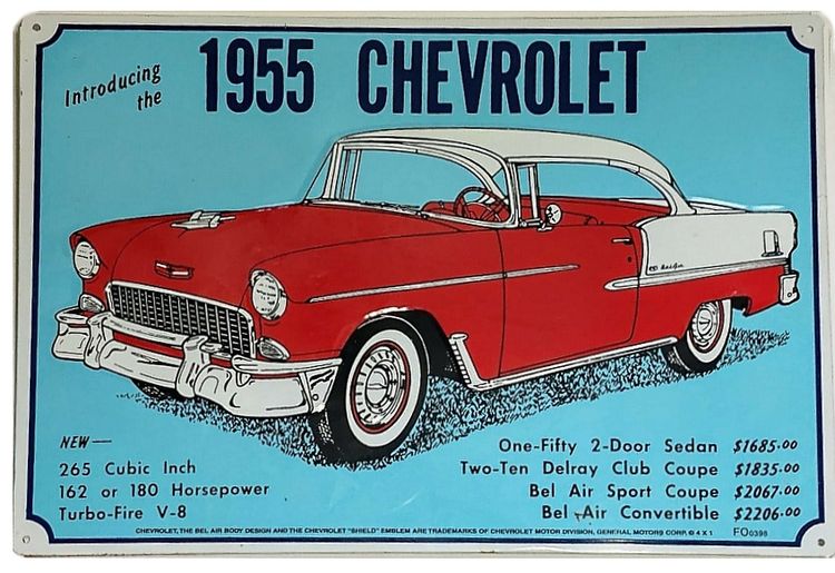 1955 Chevy Price List