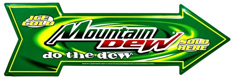 Mountain Dew Arrow Sign