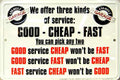 We Offer Service Sign
