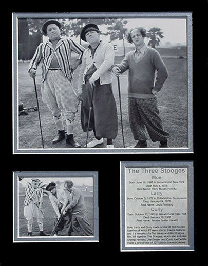 Three Stooges - Golf Matted Photos