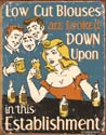 Low Cut Blouses Sign
