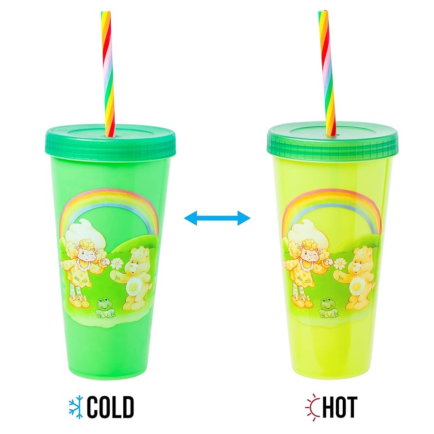 Care Bears X Strawberry Shortcake Color Changing Tumbler with Straw (Green)