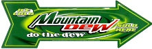 Mountain Dew Arrow Sign