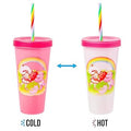 Care Bears X Strawberry Shortcake Color Changing Tumbler with Straw (Pink)