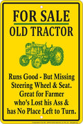 Old Tractor Aluminum Sign